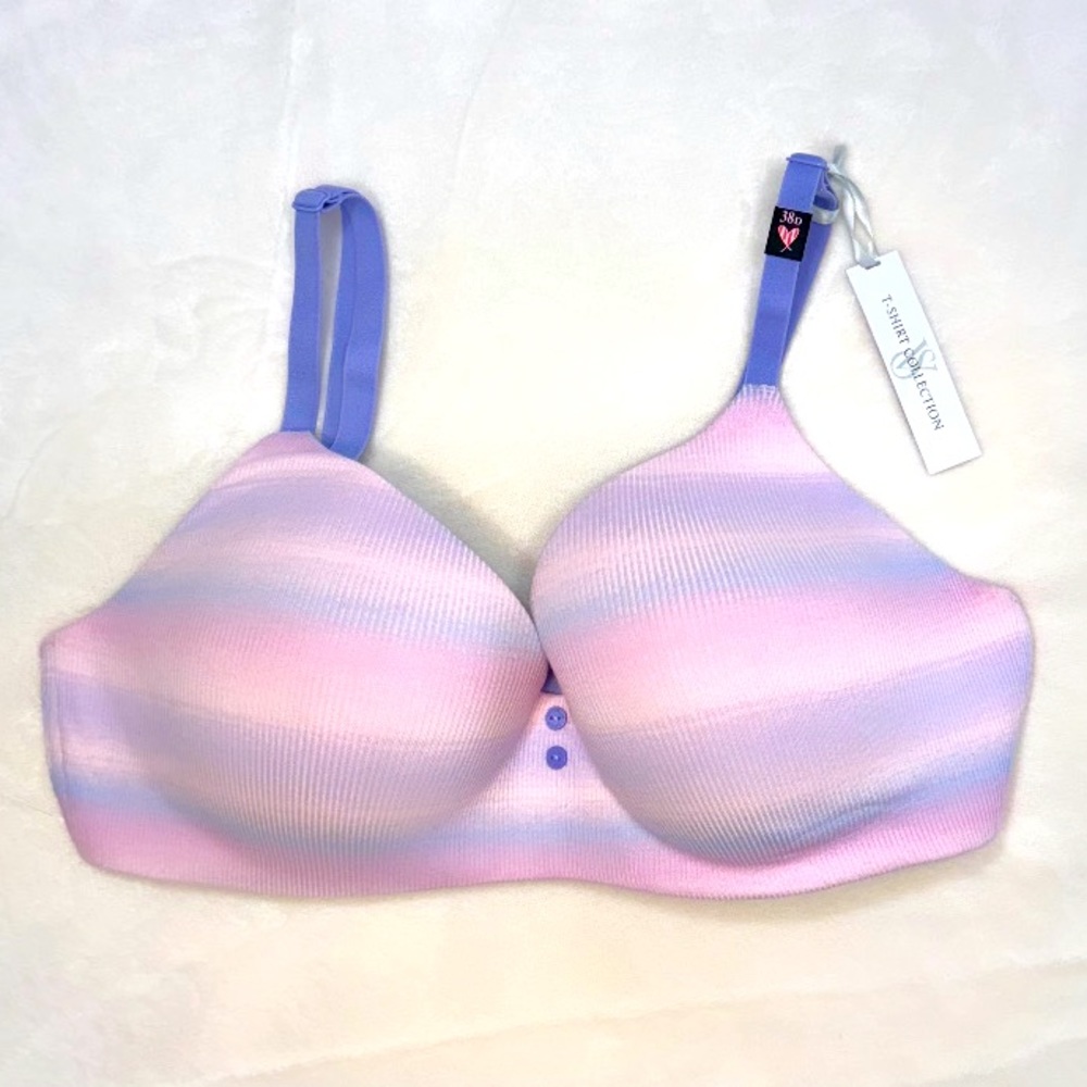 Victoria's Secret Purple and Pink T-Shirt Bra